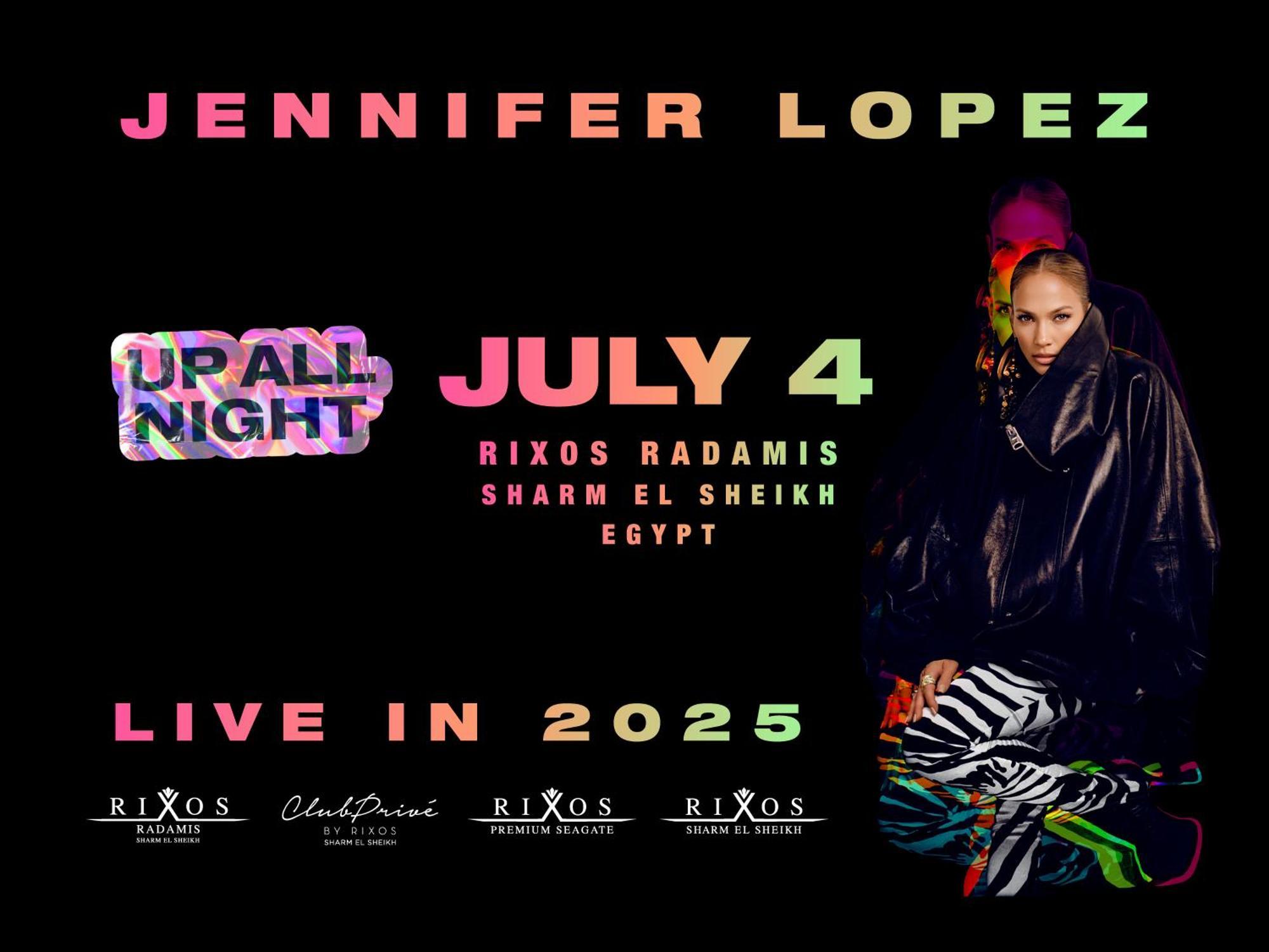 Rixos Radamis Sheikh - Free Jennifer Lopez Concert Access July 4 - 2 Kids Free Sharm El Sheikk