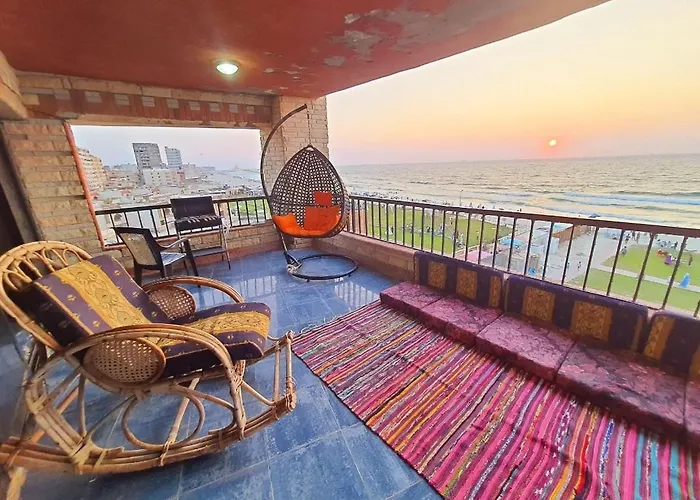 Hotel Appartment Alexandria Sea View Free Wifi 3 Bedrooms 2 Toilets 5Th Floor Bellevue Village Agami Available All Year Days & 5 Heavy Blanket Available