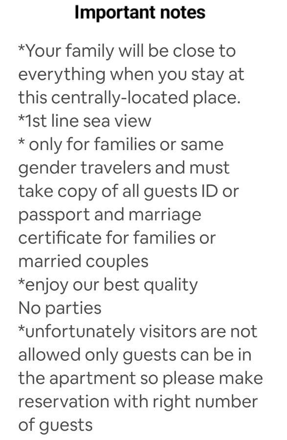 Welcome Sea View - Families Only Apartamento