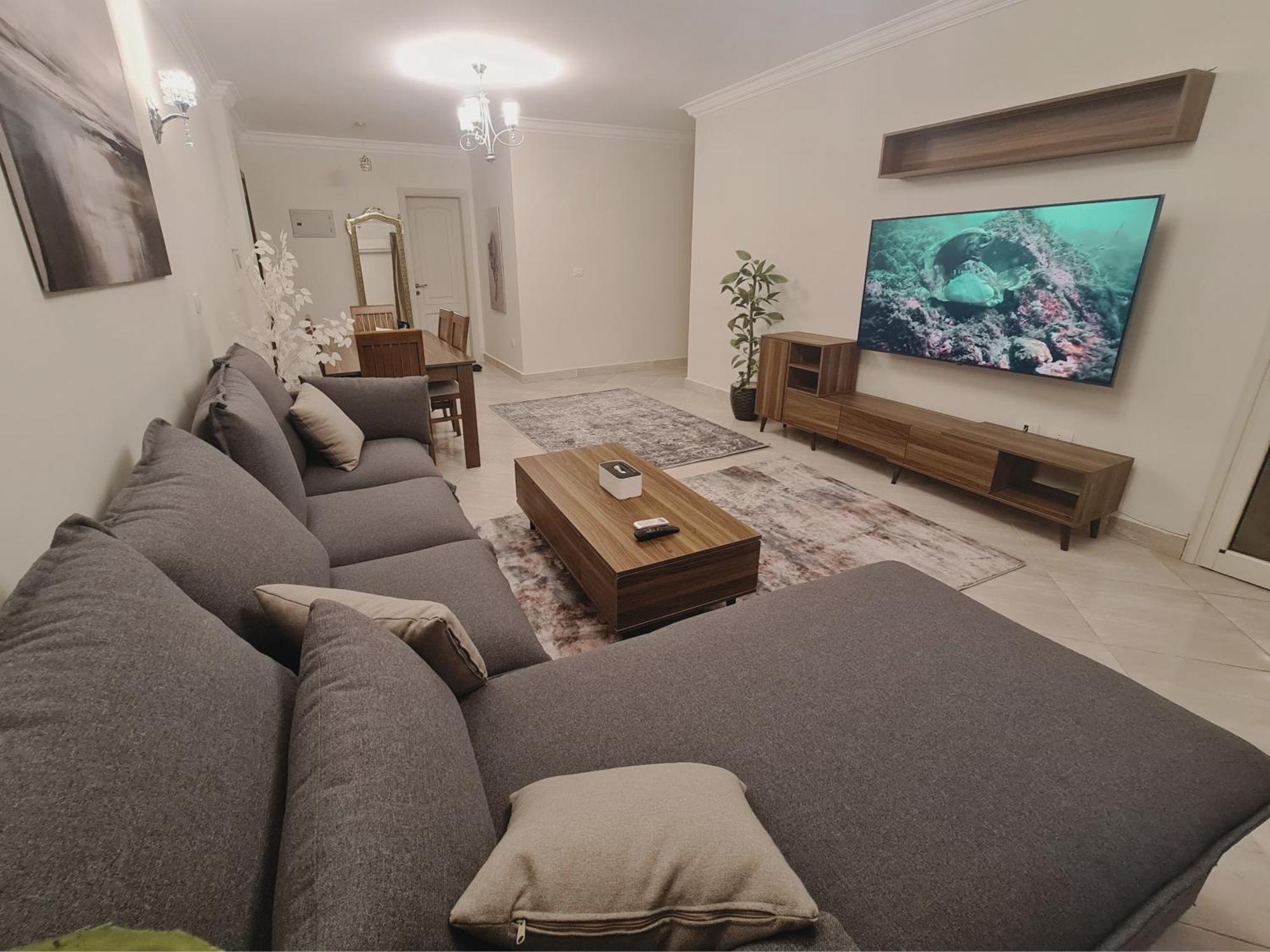 Freshly Modern Renewed 3br Full Aircod Dar Masr Qornfel * New Cairo