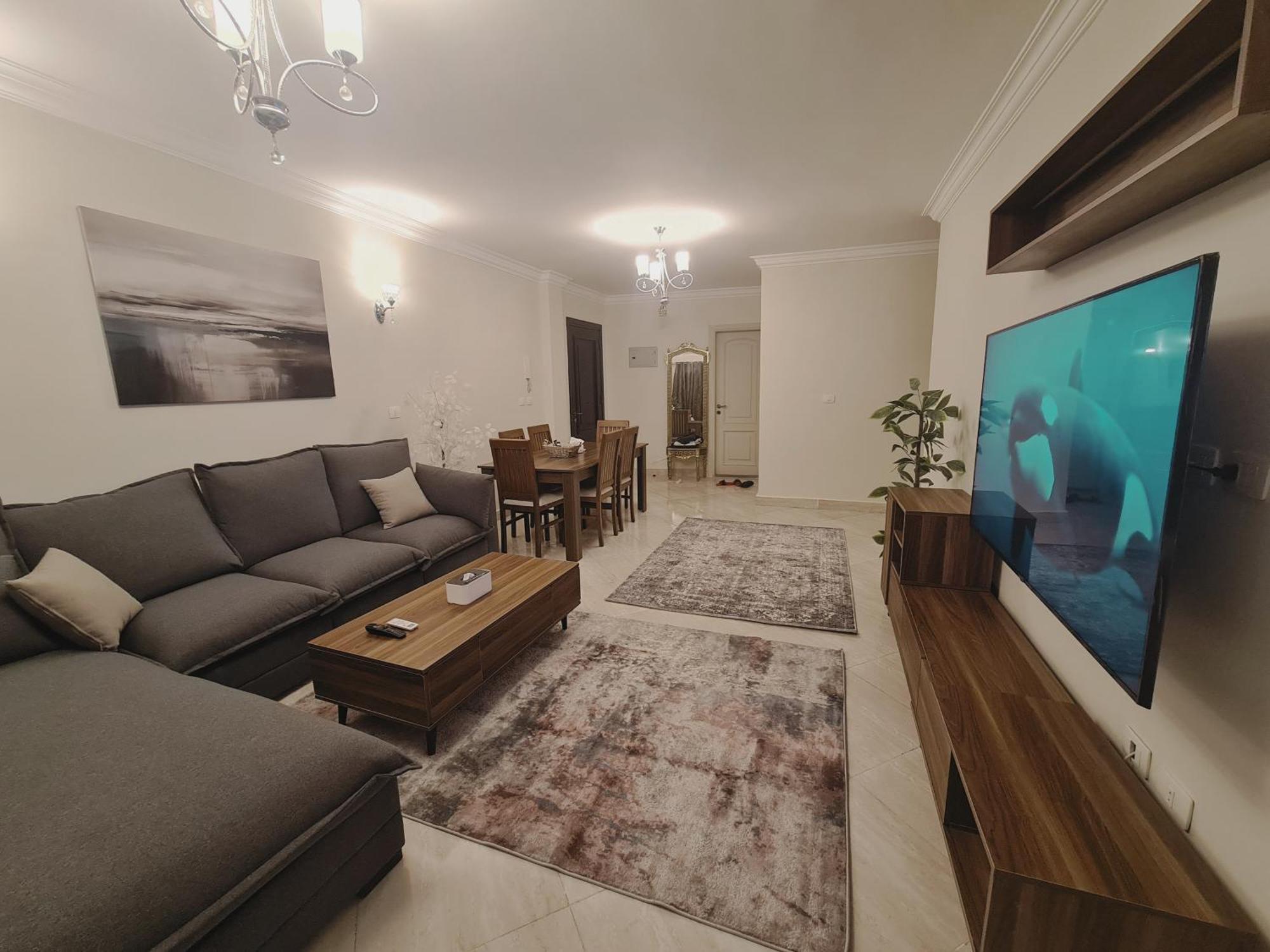 Freshly Modern Renewed 3br Full Aircod Dar Masr Qornfel * New Cairo