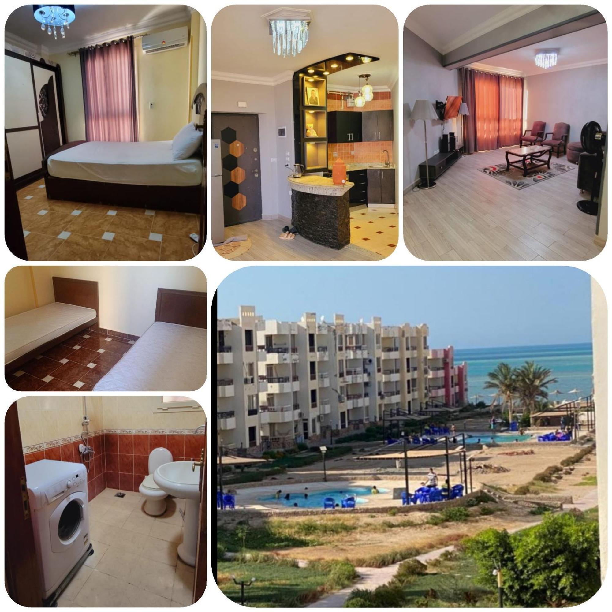 Apartment قريه سمر لاند علي البحر مباشرا و حمام سباحه للكبار والاطفال وامن Hurghada
