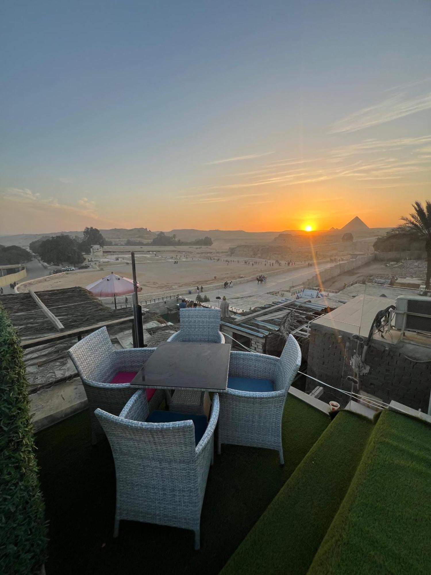 Blue Scarab Pyramids View
