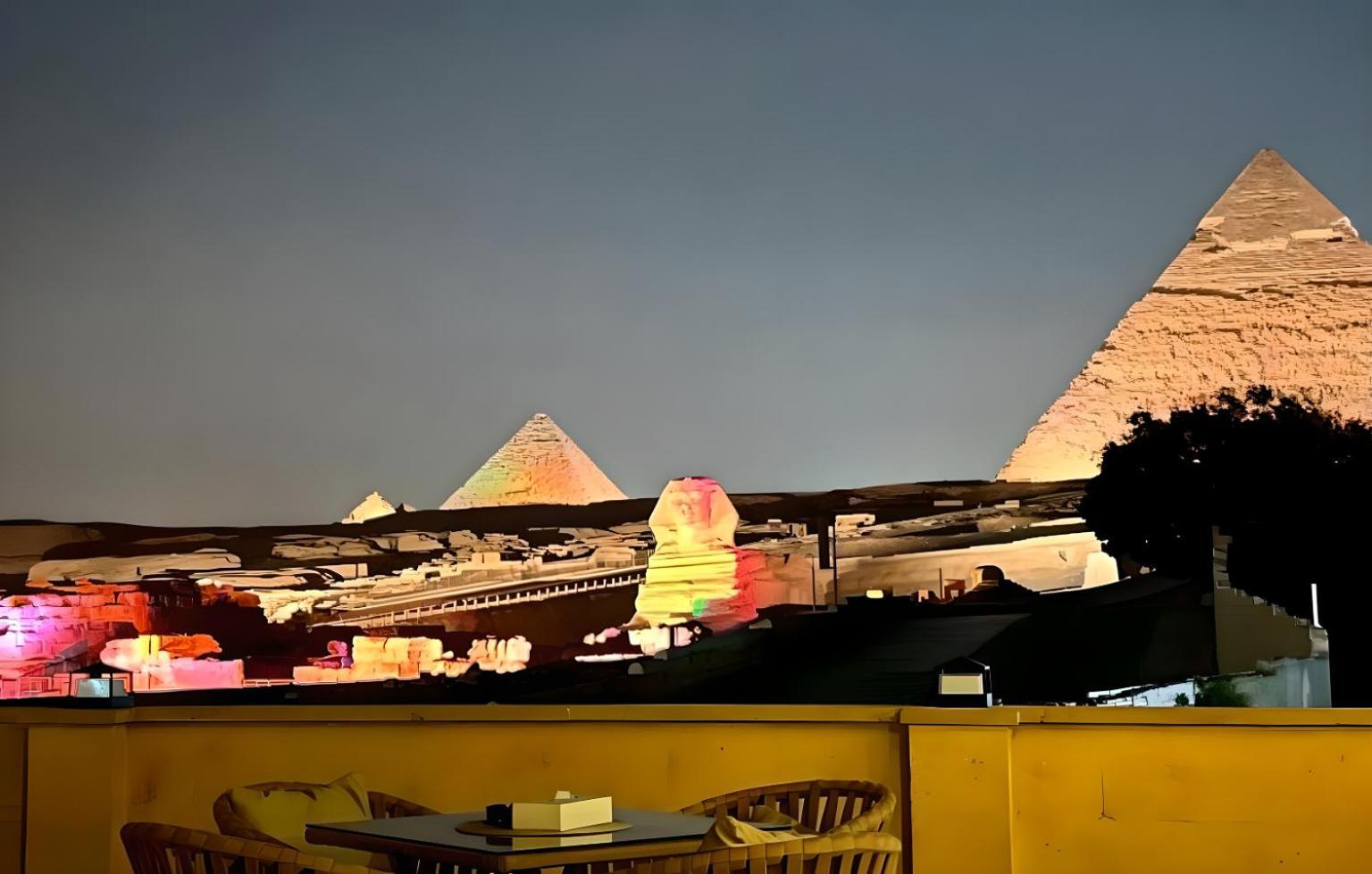 Pyramids & Sphinx Gate Front View Hotel Cairo